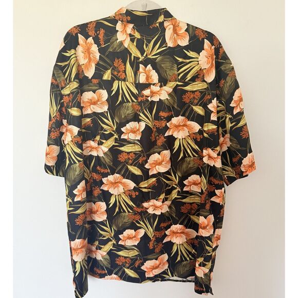 Jos A Bank Silk Multicolor Floral Tropical Relaxed Vacation Island Shirt Sz L - Picture 1 of 8
